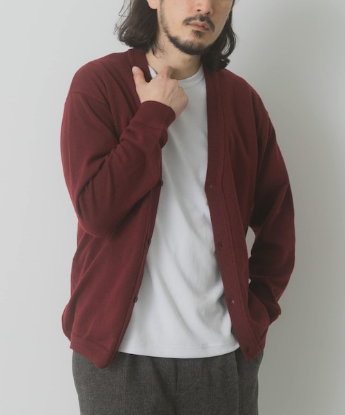 ITEMS URBANRESEARCH（アイテムズ アーバンリサーチ）の「SILK×WOOL MIXニットカーディガン（カーディガン/ボレロ・メンズ・BGD/NVY/BLK・M/L）」の3枚目の写真