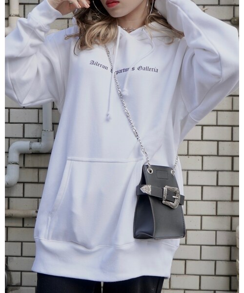 A.D.G(エーディージー)の「Back Slogan&Butterfly Big Sweat Hoodie (white)(パーカー・レディース・ホワイト・FREE)」の5枚目の写真