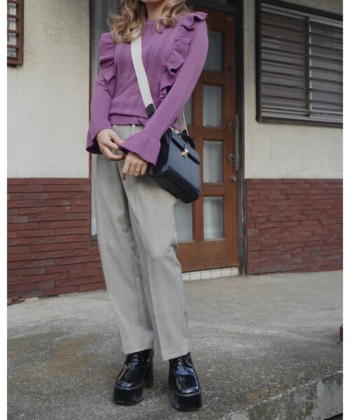 A.D.G(エーディージー)の「Gun Club Check Easy Tapered Pants (beige)(スラックス・レディース・ベージュ・FREE)」の3枚目の写真