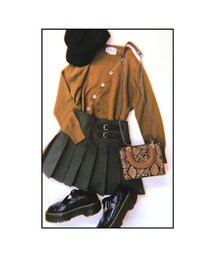 A.D.G | Diagonal Button Design Knit （light brown)(ニット/セーター)