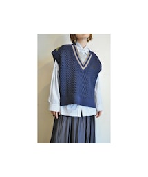 blanc basque | アランニットアーミーベスト(ベスト)