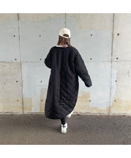 copine(コピン)の「キルティングリバーシブルロングコート(その他アウター・レディース・ブラック・F)」の3枚目の写真