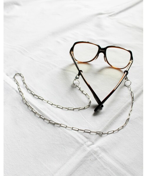 L'Ancre(アンカー)の「L'Ancre (アンカー)スクエアチェーングララスコード:SV(サングラス・レディース・シルバー・Free)」の1枚目の写真