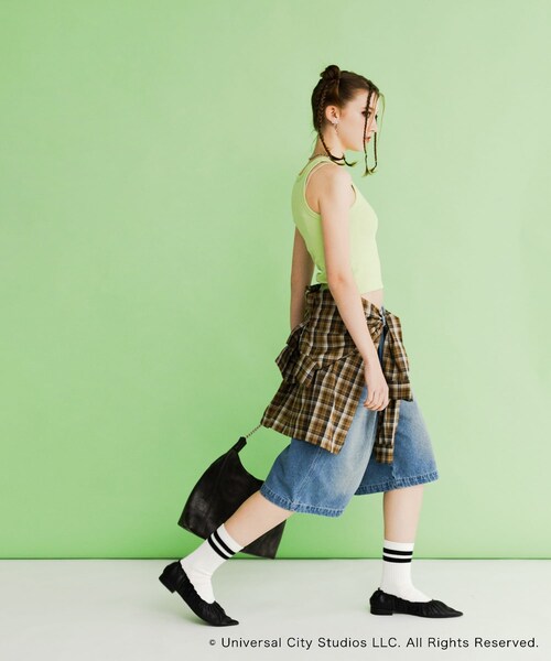 SENSE OF PLACE by URBAN RESEARCH（センスオブプレイスバイアーバンリサーチ）の「『別注』WICKED×SENSE OF PLACE　タンクトップ（タンクトップ・レディース・GREEN/PINK/GRAY・one）」の19枚目の写真