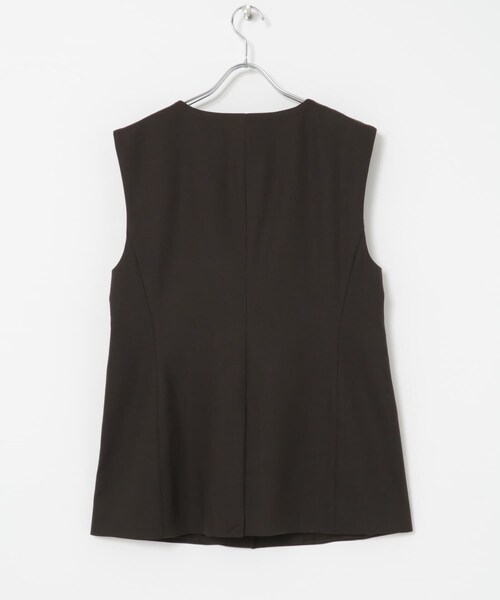 URBAN RESEARCH（アーバンリサーチ）の「AMOMENTO　OVERSIZED BUTTON UP VEST（ベスト・レディース・BLACK/DARK BROWN・0）」の14枚目の写真