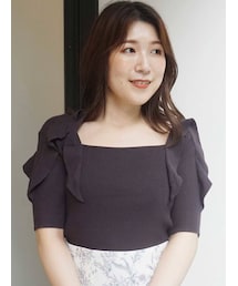 MERCURYDUO | 2WAYデザインラッフルニット(ニット/セーター)