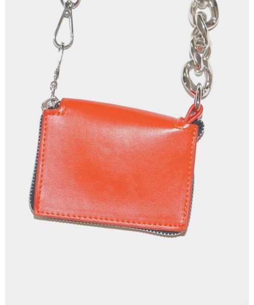 A.D.G（エーディージー）の「Silver Chain Mini Pouch Bag (orange)（ショルダーバッグ）」 WEAR