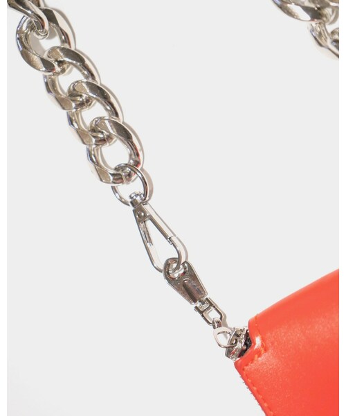 A.D.G（エーディージー）の「Silver Chain Mini Pouch Bag (orange)（ショルダーバッグ）」 WEAR