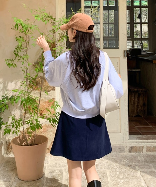 EVERY NANA（エブリナナ）の「ピーチ加工ボックスプリーツミニスカート