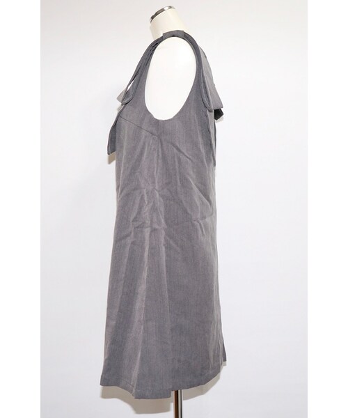 A.D.G(エーディージー)の「Shoulder Ribbon White Stitch Mini Onepiece (grey)(ワンピース・レディース・グレー・FREE)」の8枚目の写真