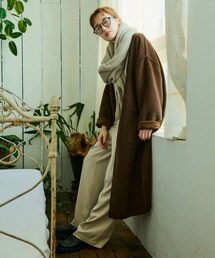 Crisp | チェックリバーシブルコート[c8wg3101](ノーカラーコート)