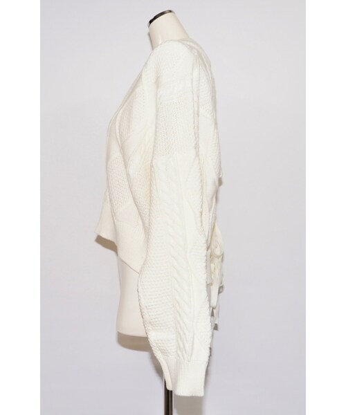 A.D.G（エーディージー）の「Ribbon Lace Up Cable Knit Sweater (off white)（ニット/セーター・レディース・ホワイト・FREE）」の7枚目の写真