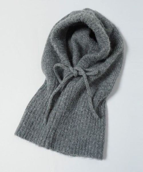 Crisp（クリスプ）の「バラクラバフーディー[c3wg3116]（ニットキャップ/ビーニー・レディース・グレー/アイボリー・FREE）」の4枚目の写真