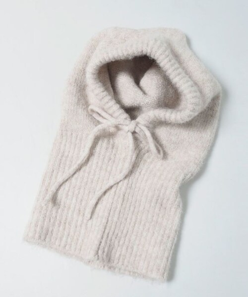 Crisp（クリスプ）の「バラクラバフーディー[c3wg3116]（ニットキャップ/ビーニー・レディース・グレー/アイボリー・FREE）」の3枚目の写真