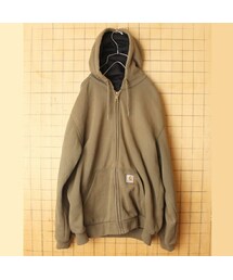 Carhartt（カーハート）の「USA carhartt カーハート ジップアップ スウェットパーカー カーキ メンズM 裏メッシュ フーディー アメリカ古着（パーカー・レディース）」