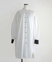 Marient | モノトーンギャザータイプライターOP(シャツワンピース)