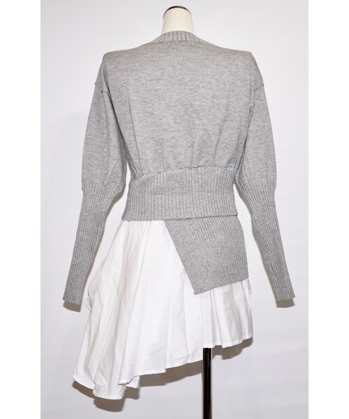 A.D.G(エーディージー)の「Knit&Shirts Docking Design Tunic (grey)(チュニック・レディース・グレー・FREE)」の6枚目の写真