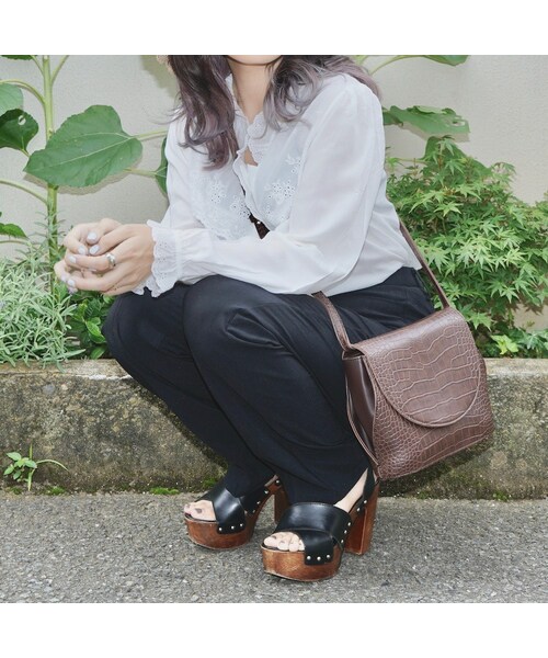 A.D.G（エーディージー）の「Cutwork Cotton Lace Blouse (white)（シャツ/ブラウス・レディース・ホワイト・FREE）」の4枚目の写真