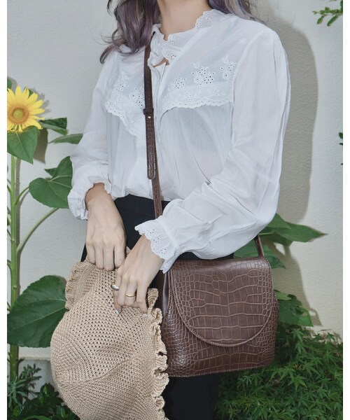 A.D.G（エーディージー）の「Cutwork Cotton Lace Blouse (white)（シャツ/ブラウス・レディース・ホワイト・FREE）」の6枚目の写真