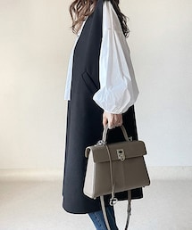 ウール混ロングベスト
