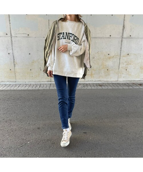 copine(コピン)の「裏起毛ストレッチスキニーデニム(3size)(デニムパンツ・レディース・ブルー・S/M/L)」の2枚目の写真
