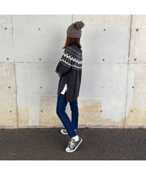 copine(コピン)の「裏起毛ストレッチスキニーデニム(3size)(デニムパンツ・レディース・ブルー・S/M/L)」の6枚目の写真