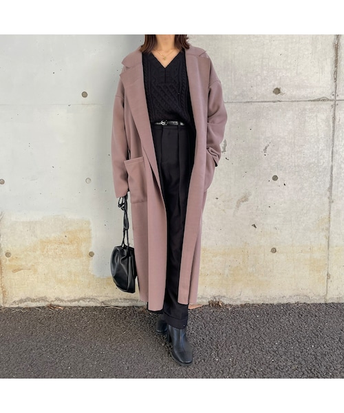 copine(コピン)の「サイドスリットロングチェスターコート(チェスターコート・レディース・モカ・L)」の5枚目の写真