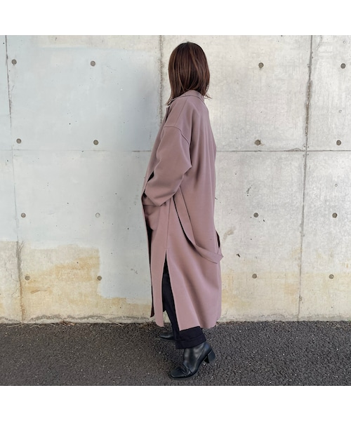 copine(コピン)の「サイドスリットロングチェスターコート(チェスターコート・レディース・モカ・L)」の6枚目の写真