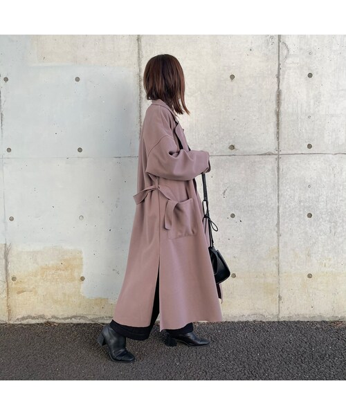 copine(コピン)の「サイドスリットロングチェスターコート(チェスターコート・レディース・モカ・L)」の7枚目の写真