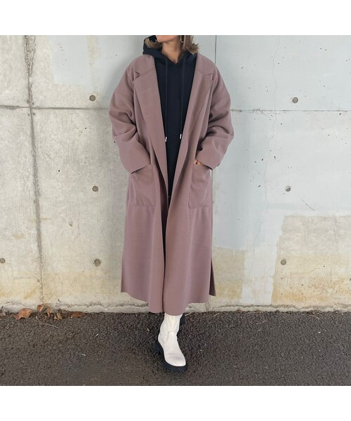 copine(コピン)の「サイドスリットロングチェスターコート(チェスターコート・レディース・モカ・L)」の9枚目の写真