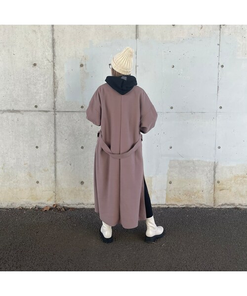 copine(コピン)の「サイドスリットロングチェスターコート(チェスターコート・レディース・モカ・L)」の11枚目の写真