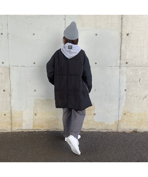 copine（コピン）の「サイドジッパーノーカラーダウン（ダウンジャケット/コート・レディース・ブラック・F）」の5枚目の写真