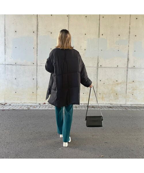 copine（コピン）の「サイドジッパーノーカラーダウン（ダウンジャケット/コート・レディース・ブラック・F）」の13枚目の写真