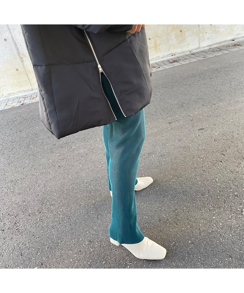 copine（コピン）の「サイドジッパーノーカラーダウン（ダウンジャケット/コート・レディース・ブラック・F）」の15枚目の写真