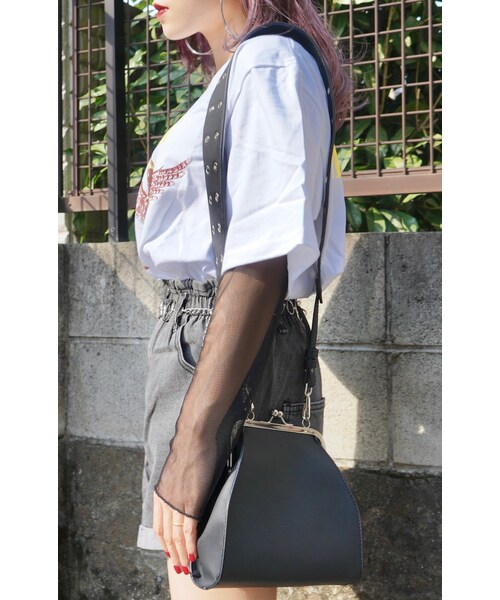 A.D.G(エーディージー)の「High Waist Roll-up Denim Short Pants (black)(デニムパンツ・レディース・ブラック・FREE)」の2枚目の写真