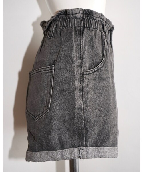 A.D.G(エーディージー)の「High Waist Roll-up Denim Short Pants (black)(デニムパンツ・レディース・ブラック・FREE)」の7枚目の写真