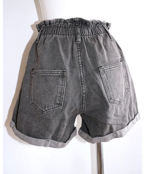 A.D.G(エーディージー)の「High Waist Roll-up Denim Short Pants (black)(デニムパンツ・レディース・ブラック・FREE)」の8枚目の写真
