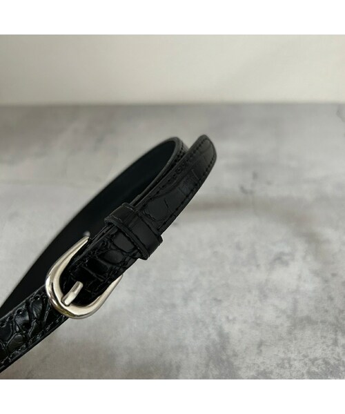 copine（コピン）の「オーバルバックル細ベルト（ベルト・レディース・ブラック・F）」の2枚目の写真