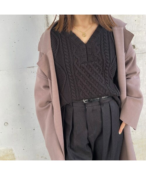 copine（コピン）の「オーバルバックル細ベルト（ベルト・レディース・ブラック・F）」の6枚目の写真