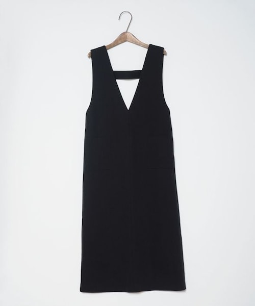 Crisp（クリスプ）の「バックストラップジャンパースカート[c2R3148]（スカート・レディース・ブラック/ネイビー/ピンク・FREE）」の4枚目の写真