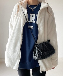 DHOLIC | フェイクファージャンパー(ナイロンジャケット)