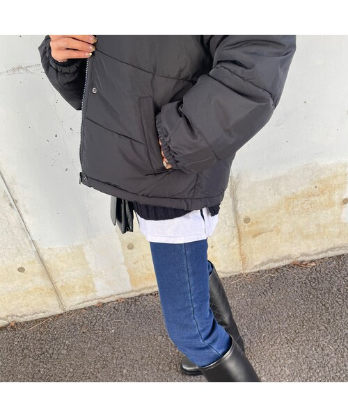 copine（コピン）の「フード付きオーバーサイズダウン（ダウンジャケット/コート・レディース・ブラック・M）」の11枚目の写真