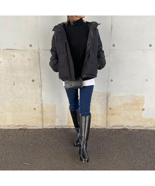 copine（コピン）の「フード付きオーバーサイズダウン（ダウンジャケット/コート・レディース・ブラック・M）」の12枚目の写真
