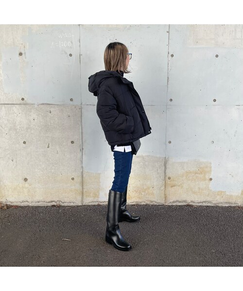 copine（コピン）の「フード付きオーバーサイズダウン（ダウンジャケット/コート・レディース・ブラック・M）」の13枚目の写真