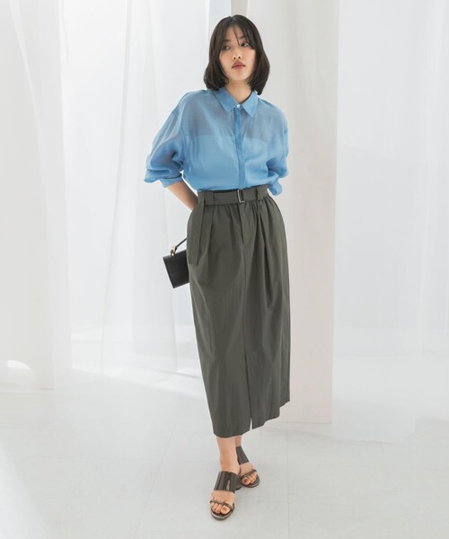 URBAN RESEARCH ROSSO（アーバンリサーチロッソ）の「リネンタッチイージーケアオーバーシャツ（シャツ/ブラウス・レディース・WHITE/LEMON/BLUE/NAVY・FREE）」の16枚目の写真