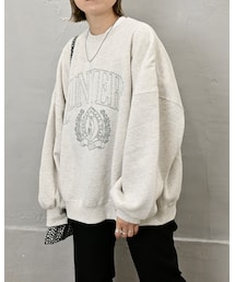 Sheson | 裏起毛ステッチロゴスウェットプルオーバー(スウェット)