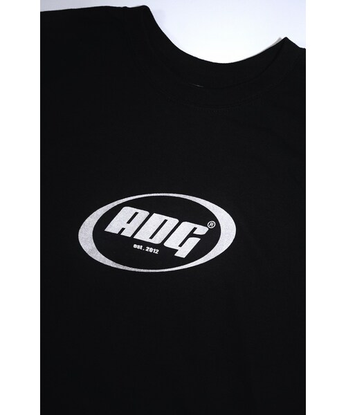 A.D.G（エーディージー）の「ADG OVAL LOGO BIG TEE(black-silver logo)（Tシャツ/カットソー・レディース・ブラック・FREE）」の5枚目の写真