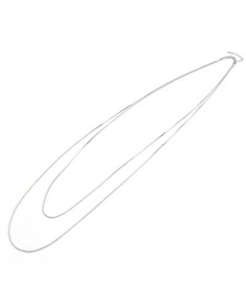 A.D.G（エーディージー）の「Double Snake Chain Long Necklace (silver)（ネックレス・レディース・シルバー・FREE）」の2枚目の写真