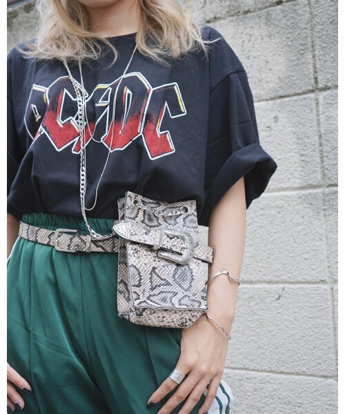 A.D.G（エーディージー）の「Double Snake Chain Long Necklace (silver)（ネックレス・レディース・シルバー・FREE）」の8枚目の写真