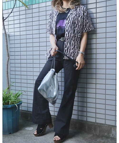 A.D.G(エーディージー)の「Linen Black Flare Pants(その他パンツ・レディース・ブラック・FREE)」の1枚目の写真